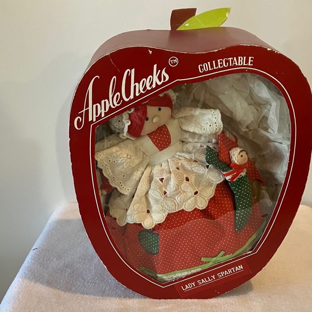 Vintage 1984 Apple Cheeks Lady Sally Spartan 9” Collectible Doll in Original Box